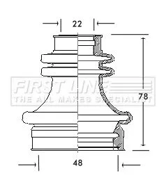 FIRST LINE FIRST LINE FCB2043  FIRST LINE Drive Shaft Cv Boot Kit 