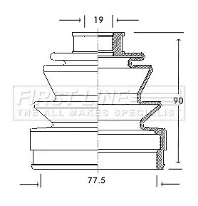 FIRST LINE FIRST LINE FCB2048  FIRST LINE Drive Shaft Cv Boot Kit 