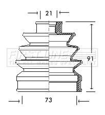  FIRST LINE Drive Shaft Cv Boot Kit