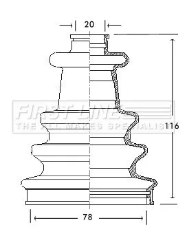  FIRST LINE Drive Shaft Cv Boot Kit