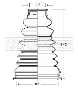 FIRST LINE FIRST LINE FCB2163R  FIRST LINE Drive Shaft Cv Boot Kit 