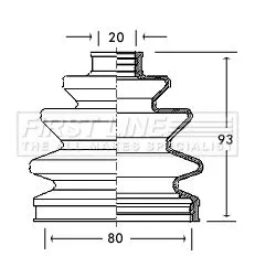 FIRST LINE FIRST LINE FCB2171  FIRST LINE Drive Shaft Cv Boot Kit 