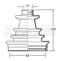  FIRST LINE Drive Shaft Cv Boot Kit