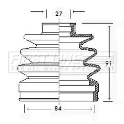 FIRST LINE FIRST LINE FCB2185  FIRST LINE Drive Shaft Cv Boot Kit 