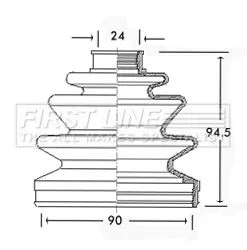 FIRST LINE FIRST LINE FCB2208  FIRST LINE Drive Shaft Cv Boot Kit 