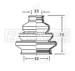 FIRST LINE FIRST LINE FCB2220  FIRST LINE Drive Shaft Cv Boot Kit 