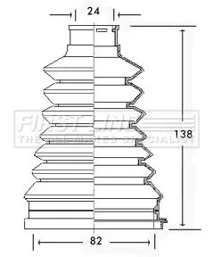  FIRST LINE Drive Shaft Cv Boot Kit