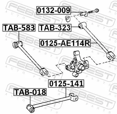 FEBEST FEBEST (TAB-323) Mounting, control/trailing arm 