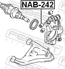 FEBEST FEBEST (NAB-242) Mounting, control/trailing arm 