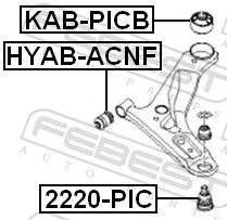 FEBEST FEBEST (KAB-PICB) Mounting, control/trailing arm 