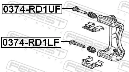 FEBEST FEBEST 0374-RD1LF Guide Bolt, brake caliper 