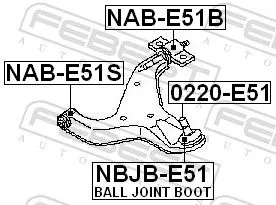 FEBEST FEBEST NBJB-E51 Repair kit, supporting/ball joint 