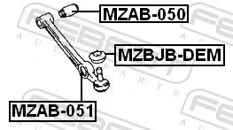 FEBEST FEBEST MZBJB-DEM Repair kit, supporting/ball joint 