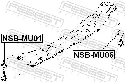 FEBEST FEBEST (NSB-MU06) Bushing, axle beam 