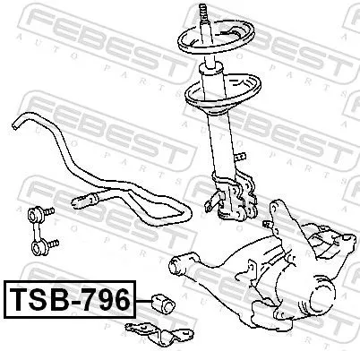 FEBEST FEBEST TSB-796 Mounting, stabiliser bar 