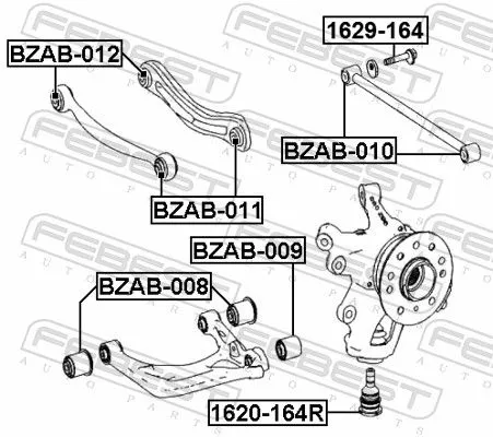 FEBEST FEBEST (BZAB-010) Mounting, control/trailing arm 