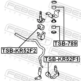 FEBEST FEBEST TSB-KR52F2 Mounting, stabiliser bar 