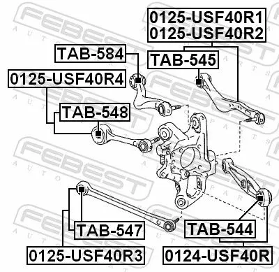 FEBEST FEBEST (TAB-547) Mounting, control/trailing arm 