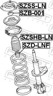 FEBEST FEBEST SZB-001 Rolling Bearing, suspension strut support mount 