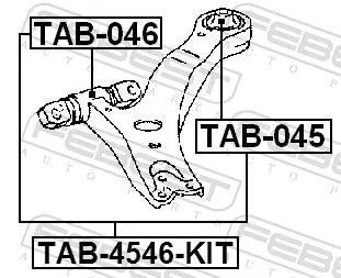 FEBEST FEBEST (TAB-045) Mounting, control/trailing arm 