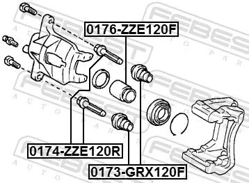 FEBEST FEBEST 0174-ZZE120R Guide Bolt, brake caliper 
