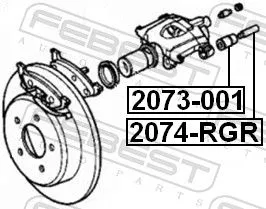 FEBEST FEBEST 2074-RGR Guide Bolt, brake caliper 