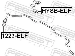 FEBEST FEBEST HYSB-ELF Mounting, stabiliser bar 