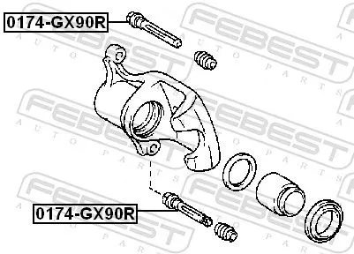 FEBEST FEBEST 0174-GX90R Guide Bolt, brake caliper 