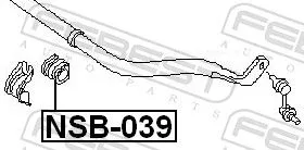 FEBEST FEBEST NSB-039 Mounting, stabiliser bar 