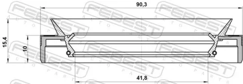 FEBEST FEBEST (95MEY-43901015C) Shaft Seal, drive shaft 