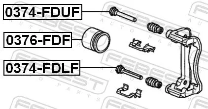 FEBEST FEBEST 0374-FDUF Guide Bolt, brake caliper 