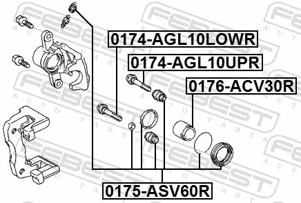 FEBEST FEBEST 0174-AGL10UPR Guide Bolt, brake caliper 