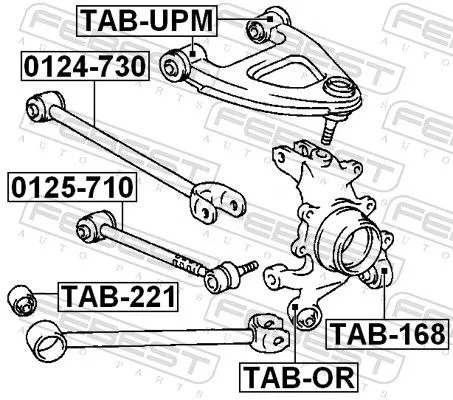 FEBEST FEBEST (TAB-OR) Mounting, control/trailing arm 