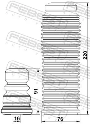 FEBEST FEBEST VWSHB-001-KIT Front FEBEST Dust Cover Kit shock absorber 