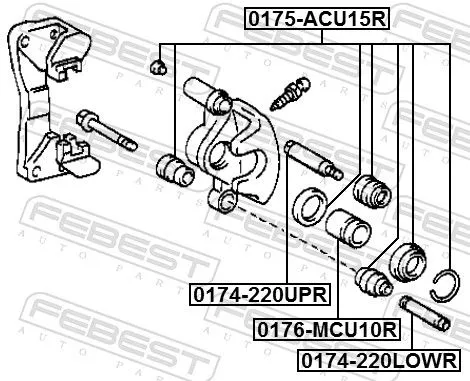 FEBEST FEBEST 0174-220LOWR Guide Bolt, brake caliper 