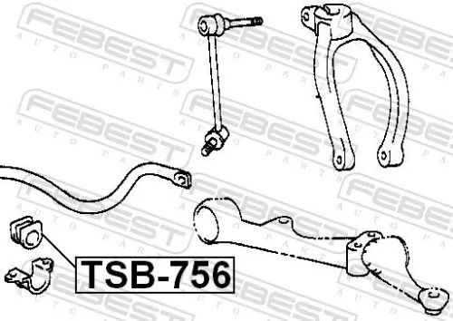 FEBEST FEBEST TSB-756 Mounting, stabiliser bar 