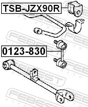 FEBEST FEBEST TSB-JZX90R Mounting, stabiliser bar 