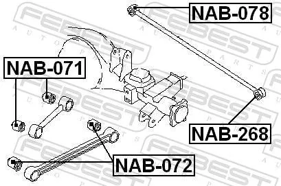 FEBEST FEBEST (NAB-072) Mounting, control/trailing arm 