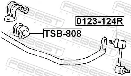 FEBEST FEBEST TSB-808 Mounting, stabiliser bar 