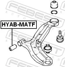 FEBEST FEBEST (HYAB-MATF) Mounting, control/trailing arm 