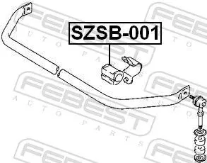 FEBEST FEBEST SZSB-001 Mounting, stabiliser bar 