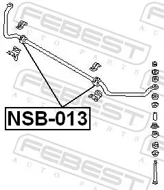FEBEST FEBEST NSB-013 Mounting, stabiliser bar 