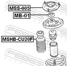 FEBEST FEBEST MSHB-CU20F Protective Cap/Bellow, shock absorber 