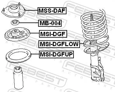 FEBEST FEBEST (MB-004) Rolling Bearing, suspension strut support mount 