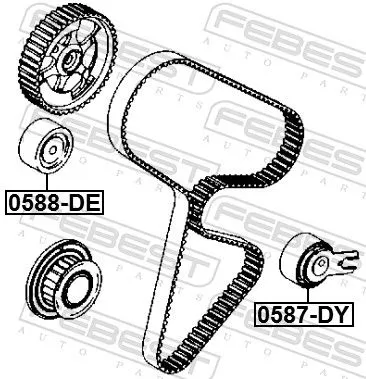 FEBEST FEBEST 0588-DE Deflection Pulley/Guide Pulley, timing belt 