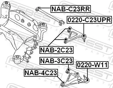 FEBEST FEBEST (NAB-3C23) Mounting, control/trailing arm 