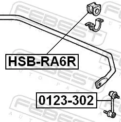 FEBEST FEBEST HSB-RA6R Mounting, stabiliser bar 