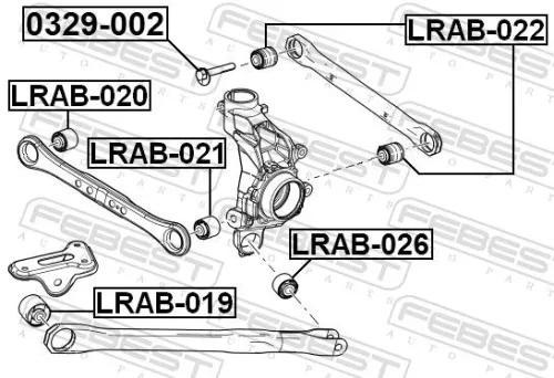 FEBEST FEBEST LRAB-019 Mounting, control/trailing arm 