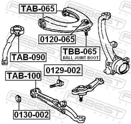 FEBEST FEBEST (TBB-065) Repair kit, supporting/ball joint 