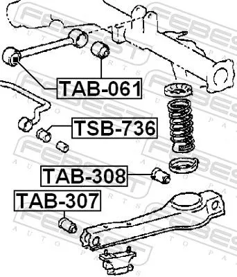 FEBEST FEBEST TSB-736 Mounting, stabiliser bar 